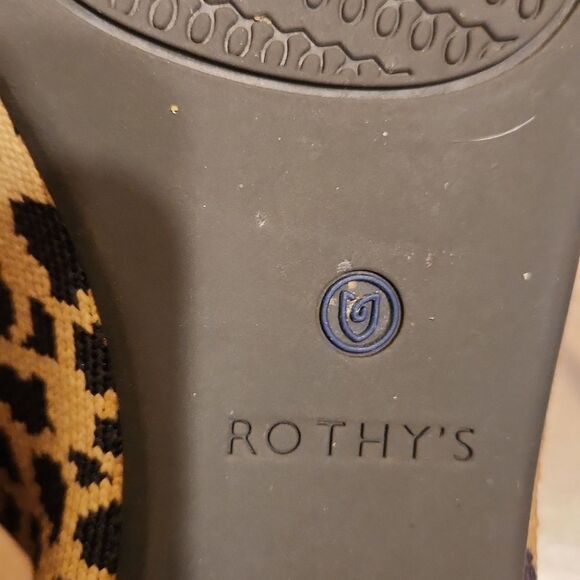 Rothy's "The Point" Leopard-Print Ballet Flats w/ Pointy Toes Size 9 - Picture 7 of 8